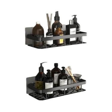 Imagem de Prateleira De Canto Para Banheiro Em Liga De Alumínio Sem Furos, Supor