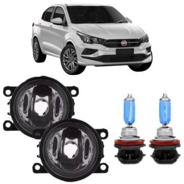 Imagem de Par farol de milha fiat cronos 2017 a 2022 e super branca - BIBAS