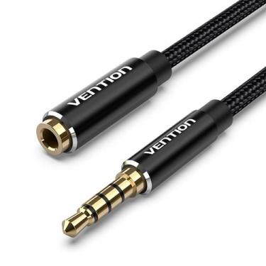 Imagem de Cabo Extensor P3 3.5mm 4 Vias Fone Microfone 3m - Vention - Bbacomerci