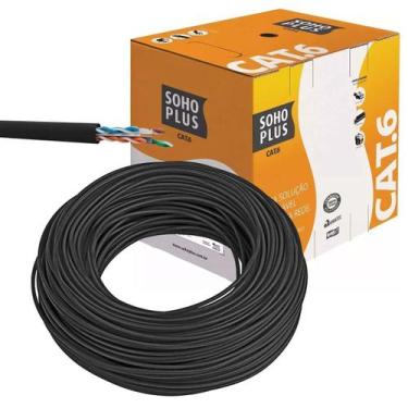 Imagem de Cabo De Rede Cat6 Furukawa Anatel 200 Metros Inteiro Preto