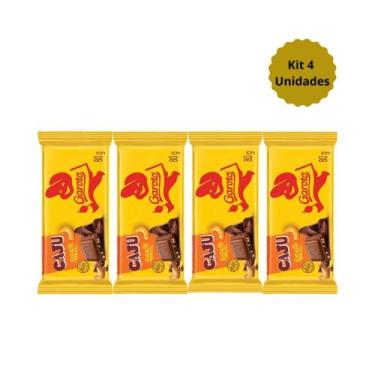 Imagem de Barra de Chocolate com Castanha de Caju Garoto - Kit 4 unidades