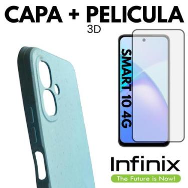 Imagem de Capinha + Película Vidro 3D Para Celular Infinix Smart 10 - DB, Azul B