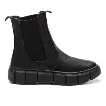 Imagem de Bota Coturno  Couro Cano Médio Chelsea-Feminino