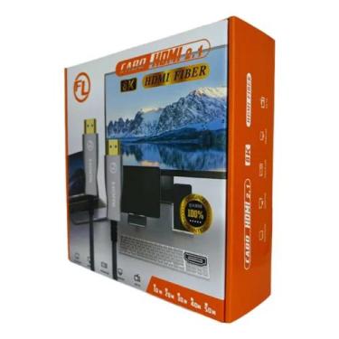 Imagem de Cabo Hdmi Fibra Ótica 2.1 8k UltraHD 30 Metros Fibra Com Malha - FeL