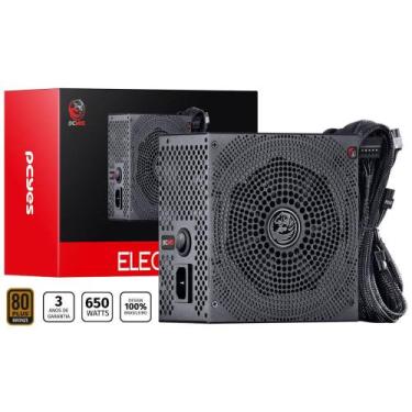 Imagem de Fonte de Alimentação Gamer Pcyes Eletro V2 650W ATX 115V/230V  Silenci
