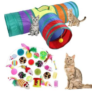 Imagem de Brinquedos Interativos para Gatos ISMARTEN - Kit com 32 Peças