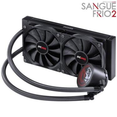 Imagem de Water cooler sangue frio 2 240mm (intel/amd) mangueiras de nylon - PCY