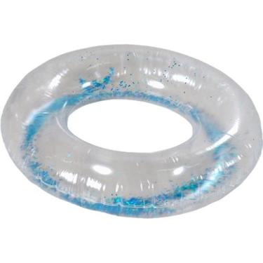 Imagem de Boia Redonda Glitter Infantil 80cm - Bene Casa, Azul