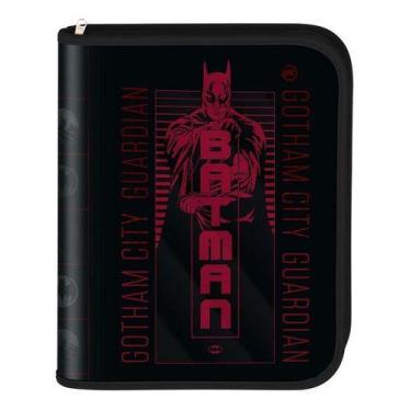 Imagem de Fichário Universitário Zíper Batman Gotham City Argolado Dc - DAC