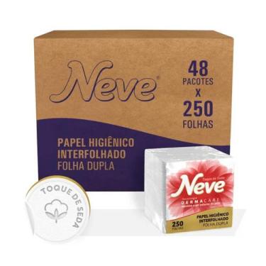 Imagem de Papel Higiênico Neve Interfolhado 12000 Folhas Cai Cai Dupla Dermacare
