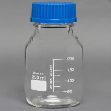 Imagem de Frasco Reagente Vidro 250ml Tampa Azul - PERFECTA