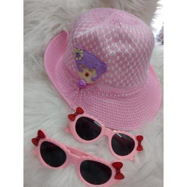 Imagem de Kit Praia Infantil Chápéu + Oculos - Rainha Fashion
