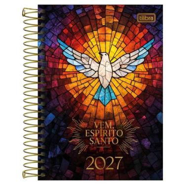 Imagem de Agenda Devocional Católica 2027 M6 208 folhas Tilibra Cor:Pomba, Pomba
