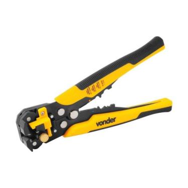 Imagem de Alicate Automático Ajustável Desencapador e Crimpador de Fios Amarelo/