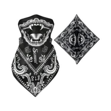 Imagem de Bandana Retrô De Caveira Punk Para Motociclistas, Cobertura Facial Res