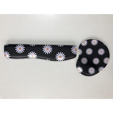 Imagem de Kit Home Office - Mouse Pad e Apoio Teclado Ergonômico Margarida