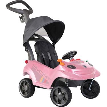 Imagem de Mini Carro Infantil Bandeirante Smart Baby Comfort - com Capota - Rosa