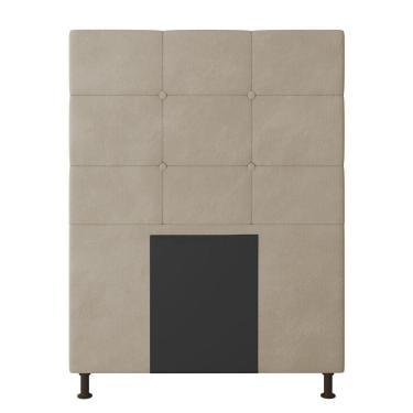 Imagem de Cabeceira Cama Box Solteiro 90cm Suede Bege