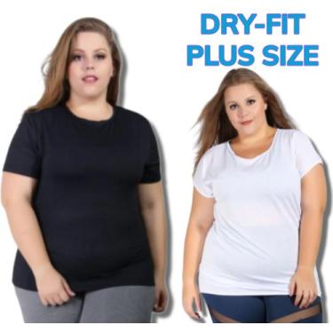Imagem de Camiseta Plus Size Dry-Fit Feminina Treino Academia Pilates - Wild
