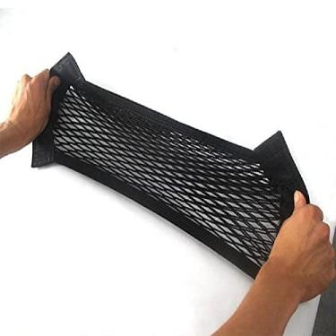 Imagem de Bolsa de armazenamento de assento traseiro de carro de alta elasticidade organizador de rede 40 x 25 cm
