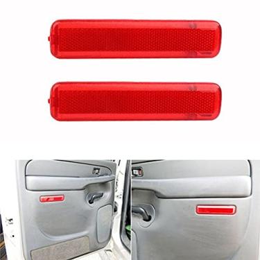 Imagem de Refletor de porta esquerda e direita para carro, refletores de painel de acabamento para porta traseira 15183155; 15183156 adequado para Chevrolet Avalanche Suburban GMC Yukon Sierra 2003-2007