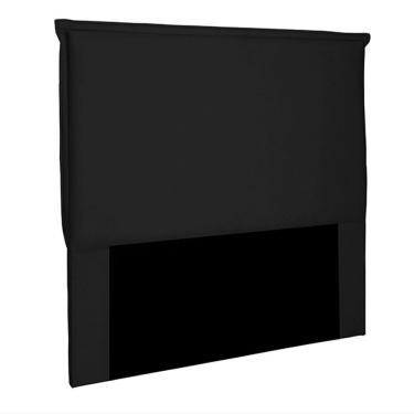 Imagem de Cabeceira King Size 1,95m Trento Suede Preto - Gran Belo