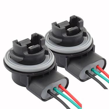 Imagem de TOMALL Adaptador fêmea 3157 T25 para lâmpadas automotivas de freio (pacote com 2) 2 abas