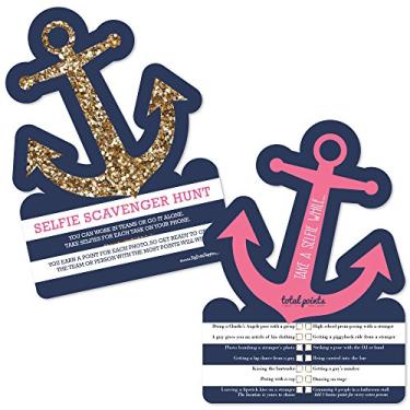 Imagem de Big Dot of Happiness Last Sail Before the Veil – Jogo de festa de chá de panela e despedida de solteira Selfie Scavenger Hunt – Conjunto com 12