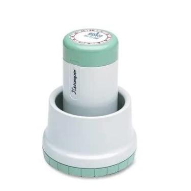 Imagem de Shachihata Inc XST22402 Carimbo rotativo 44; Tempo recebido 44; 4,4 cm de diâmetro 44; Vermelho-Azul