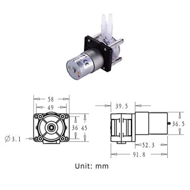 Imagem de LUGU Bomba peristáltica DC 12V com tubo de Bomba de água de alto xo de dosagem Bomba de vácuo Auto-escorvante corrosão ajustável xo pa DIY La tório de aquário Análise