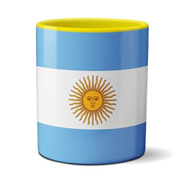 Imagem de Caneca Bandeira Argentina Copa do Mundo Futebol Países (Amarela)
