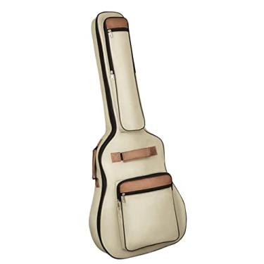 Imagem de Colaxi Bolsa Para Guitarra Contra Baixo Elétrico À Prova D'Água Mochila De Proteção Acolchoada Grossa Bolsa Portátil Para Shows De Baixo Bolsa Para Violão De 41 Inch Com Alça De Ombro Ajustável Cáqui