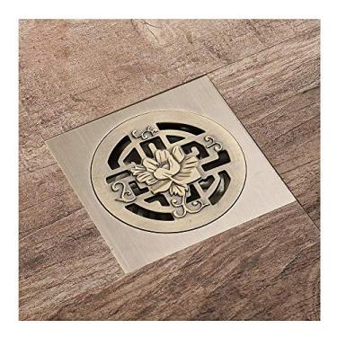 Imagem de Dreno de piso Verde Bronze Máquina de lavar roupa Tubo de drenagem Tampa de drenagem de piso Desodorante especial e transbordamento anti-reflexo