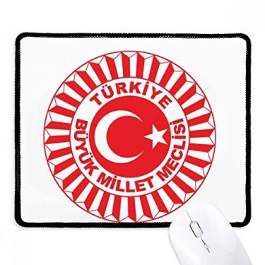 Imagem de Mousepad com emblema nacional da Ásia da Turquia, tapete de borracha para jogos