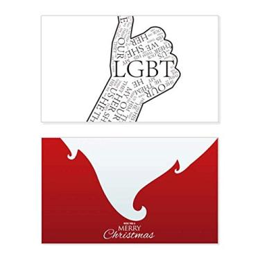Imagem de LGBT Bandeira de Arco-Íris Ótimo Feriado Feliz Natal Cartão de Parabéns Mensagem de Letras de Natal