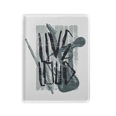 Imagem de Diário de capa macia para caderno com estampa de instrumentos musicais de jazz cinza