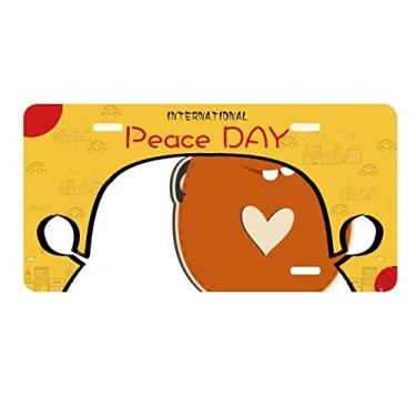 Imagem de DIYthinker Placa de licença de ovo marrom Festival de Religião da Páscoa Decoração de carro Dia da Paz