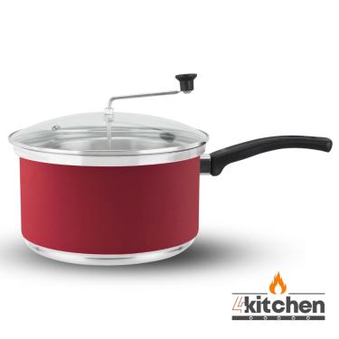 Imagem de Panela Pipoqueira Top 3l Aluminio com Tampa Vidro Vermelho