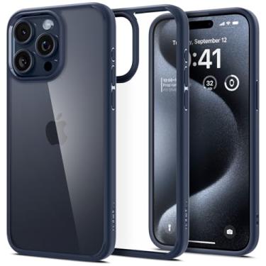 Imagem de Capa Spigen para iPhone 15 Pro, ultra híbrida [anti-amarelecimento] projetada para Apple iPhone 15 Pro - azul marinho