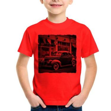 Imagem de Camiseta Infantil Carro Clássico Na Cidade - Foca Na Moda
