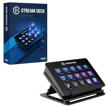 Imagem de Elgato Stream Deck - Controlador para conteúdo ao vivo, 15 teclas de LCD personalizáveis, suporte ajustável, Windows 10 e MacOS 10.13 ou posterior