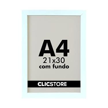 Imagem de Moldura A4 21x30Cm Com Fundo Para Quadros Fotos Álvara Certificados Cursos (Branco)