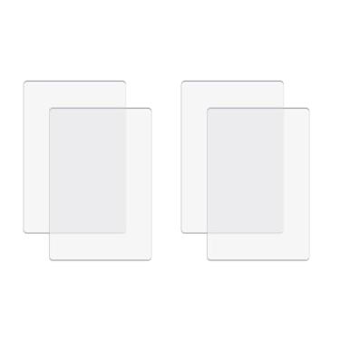 Imagem de 4 peças/2 pares de almofadas de corte padrão para máquina de corte; placas de corte de plástico de policarbonato transparente, almofadas de corte placas de corte para artesanato em relevo (15,9 x 7,6