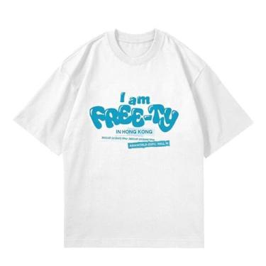 Imagem de (G) Camiseta I-DLE I Am Free Ty Merchandise K-pop algodão gola redonda manga curta, Branco B, G