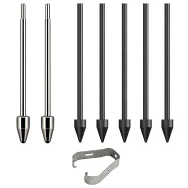 Imagem de Pontas/pontas de titânio de metal de substituição para Samsung Galaxy Tab S9/S9FE+/S9 Ultra/S8/S8+/S8 Ultra/S7/S7 FE/S6/S6 Lite/S22/S23/S24 Ultra S, titânio + pontas/pontas de plástico + clipe