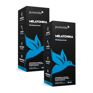 Imagem de Kit 2x Melatonina Sabor Maracujá - 500 Gotas/20ml - Puravida