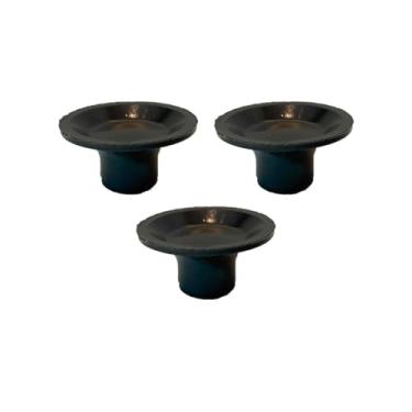 Imagem de Kit 3 Pomel Puxador de Plástico Preto Premium Pegador Tampa de Vidro para Panela e Frigideira