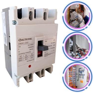 Imagem de Disjuntor Caixa Moldada Tripolar 200A Altronic