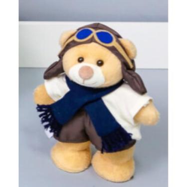 Imagem de URSO AVIADOR CLASSICO PELUCIA FIXA EM PÉ 20 CM (MARINHO)