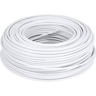 Imagem de Cabo Coaxial Rgc-59 67% Branco 100 Metros - Macrocabos